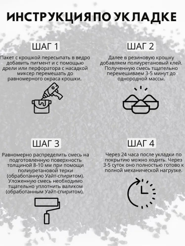 Набор мягкий асфальт (черный) 3м2